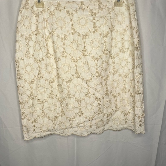 LOFT Shimmer Floral Eyelet Mini Skirt - Picture 5 of 9